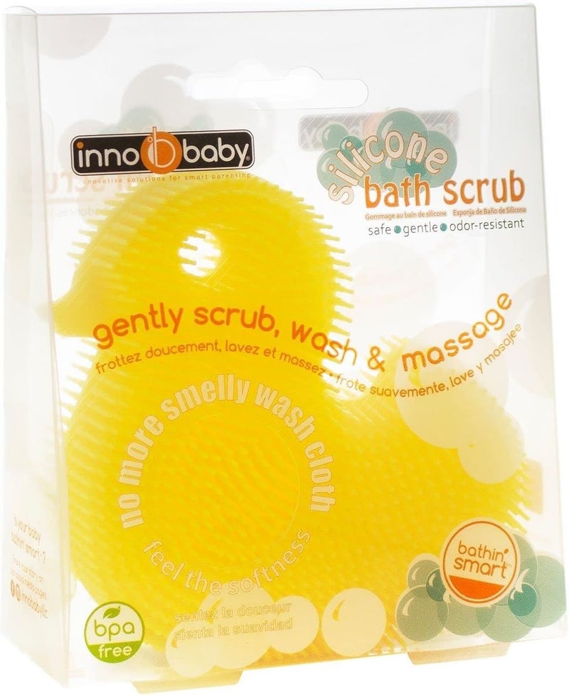 Innobaby Bathin' Smart Silicone Scrub Duck - Yellow - Image 3